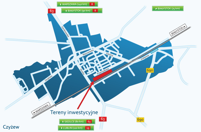 Tereny inwestycyjne Czyżewa, Podlaskie